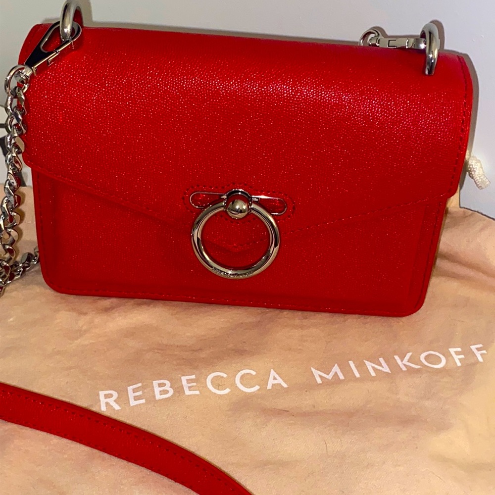 NWOT Rebecca Minkoff red leather crossbody